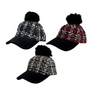 Gorro Con Visera Y Pompón Cuadrille