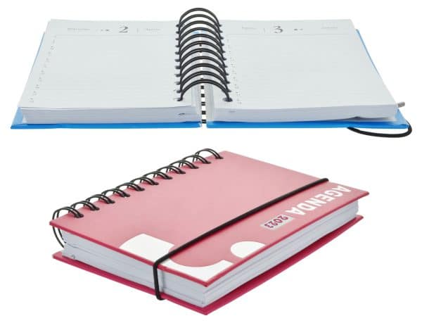Agenda Tapa Dura Con Espiral Letra Tornasol - Imagen 3