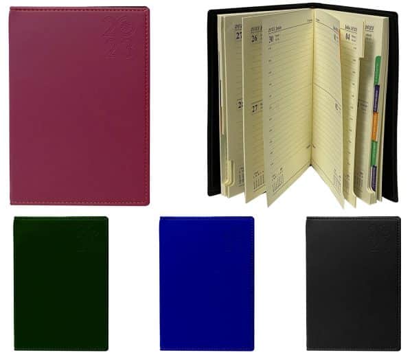 Agenda Cuerina Lisa Con Indicador