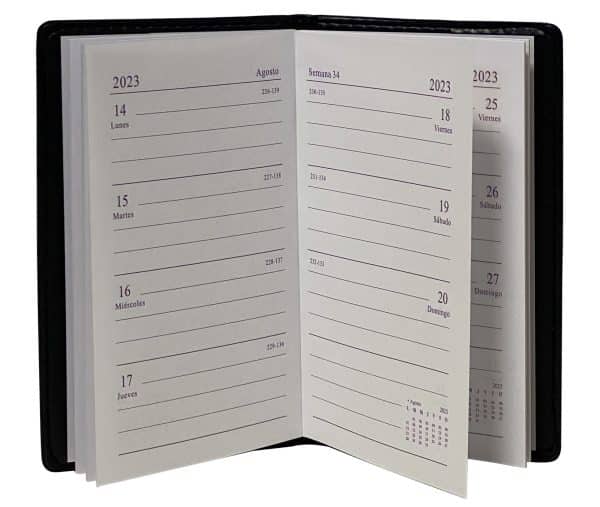 Agenda Cuerina Chica 10X18Cm - Imagen 3
