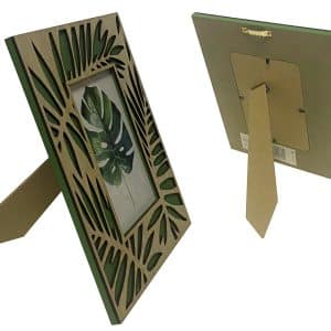 PORTARRETRATO MADERA CALADO P/FOTO 10X15CM GREEN DECO 24X19X0.8CM
