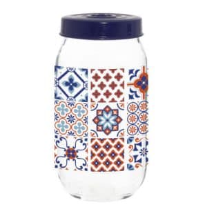 Frasco Herevin Vidrio 1Lt Linea Mosaico