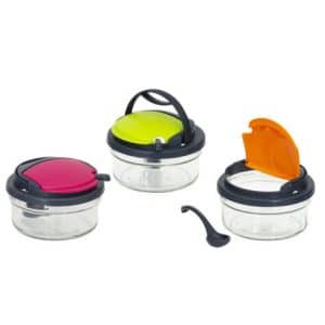 Especiero Herevin Vidrio C/Cuchara 410Ml Color Combinado
