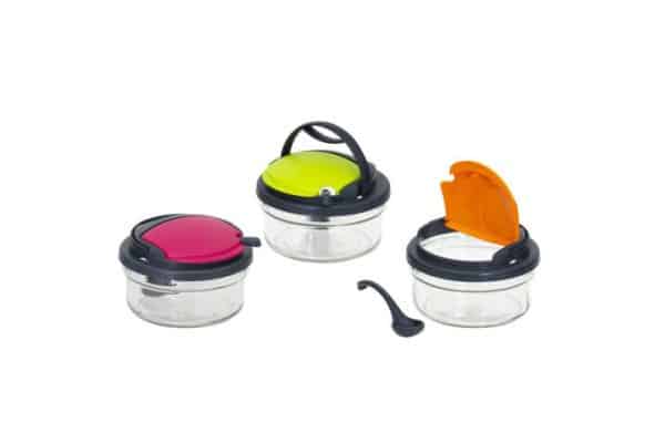 Especiero Herevin Vidrio C/Cuchara 410Ml Color Combinado