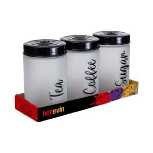 Frasco Herevin 660Ml X3Pcs Vidrio Decorado Ice Colour