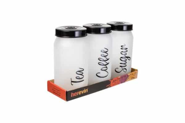 Frasco Herevin 1Lt X3Pcs Vidrio Decorado Ice Colours