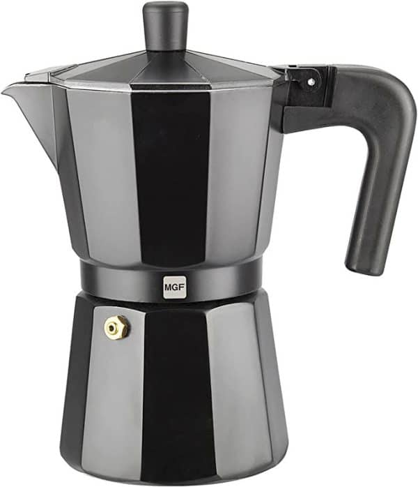 Cafetera Italiana Magefesa 9Tazas Kenia Noir Aluminio Negro