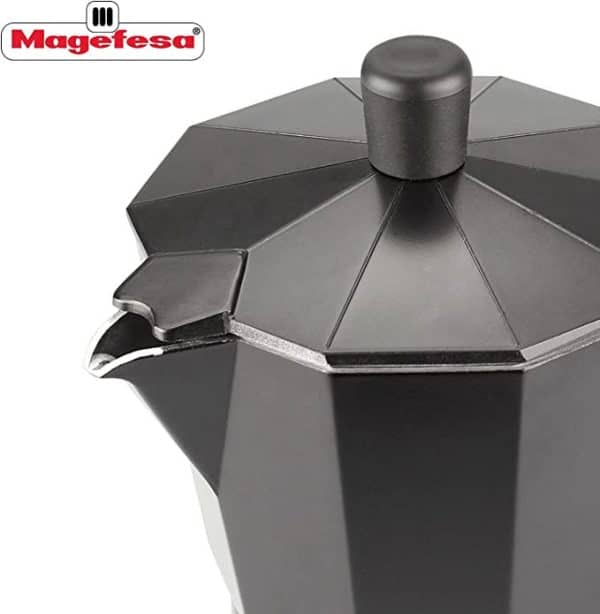 Cafetera Italiana Magefesa 9Tazas Kenia Noir Aluminio Negro - Imagen 2