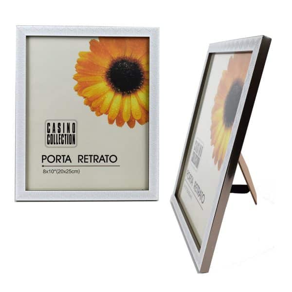 PORTARRETRATO PLASTICO LABRADO ROMBO 23X28X1.5CM P/FOTO 20X25CM