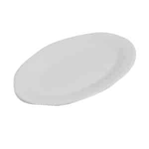 Fuente De Ceramica Blanca Con Guarda Ancha