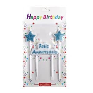 Vela De Cumpleaños Por 3 Unidades