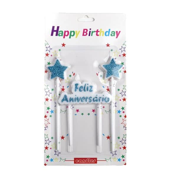Vela De Cumpleaños Por 3 Unidades