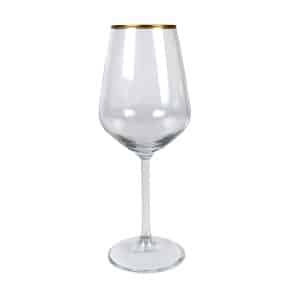 COPA HEREVIN X1 VIDRIO 350ML LINEA GOLD RIM