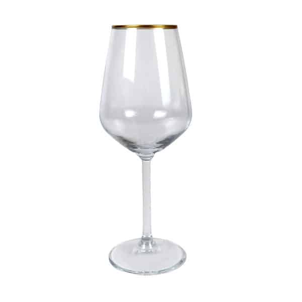 COPA HEREVIN X1 VIDRIO 350ML LINEA GOLD RIM