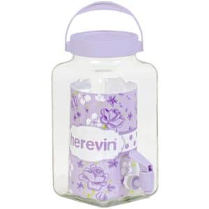Dispensador Vidrio Herevin 3Lts C/Canilla Soft Purple