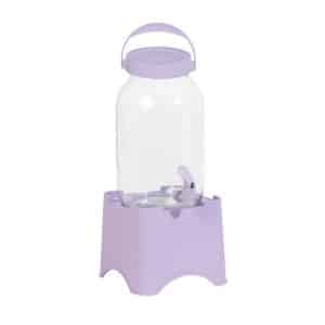 Dispensador Vidrio Herevin 3Lts C/Canilla Y Stand Soft Purple