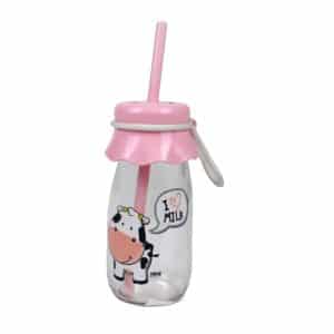 Botella Para Leche 250Cc Con Sorbito Milkie Pastel