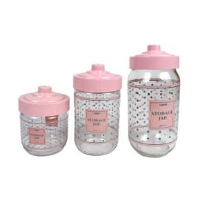 Frasco Vidrio Set X3Pcs Punto Storage