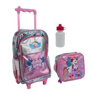 MOCHILA SET X3PCS CARRO + LUNCHERA + CANTIMPLORA
