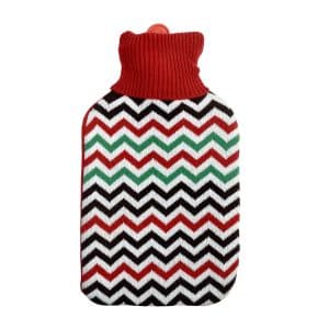 Bolsa De Agua Caliente Con Forro Lana Rayas 34X20X28Cm