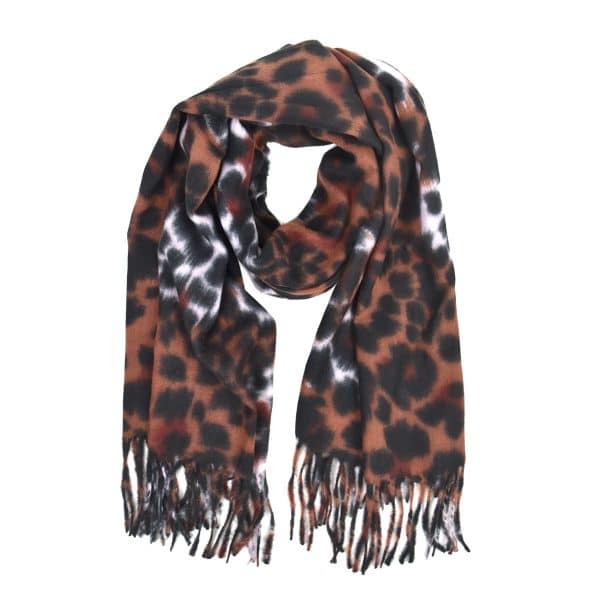 Pashmina Lanilla Animal Print C/Flecos 60X180Cm