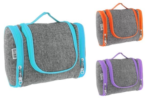BOLSO MANO TIPO COSMETIQUERO JASPEADO CILINDRICO CON ASA 24X11X19CM 29619