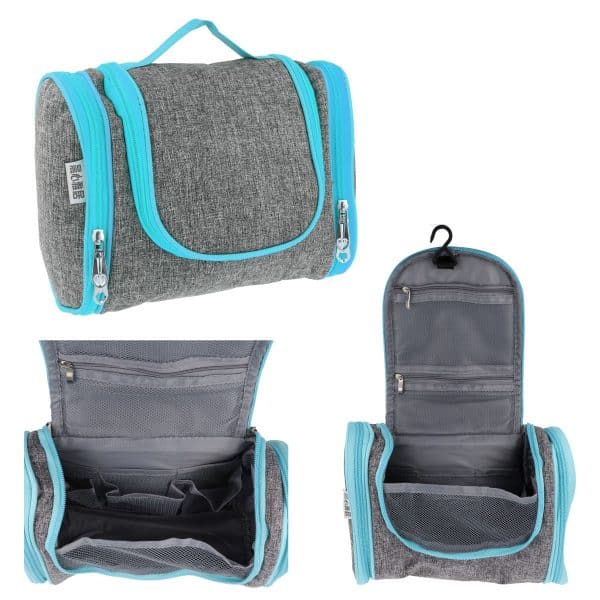 BOLSO MANO TIPO COSMETIQUERO JASPEADO CILINDRICO CON ASA 24X11X19CM 29619 - Imagen 2