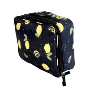 Cosmetiquero rectangular con organizador de pinceles