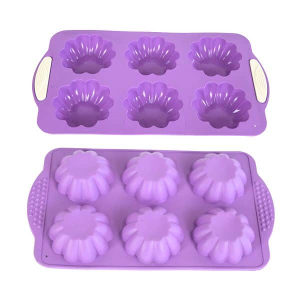 Molde De Silicona Con Formas De Flor 6 Divisiones