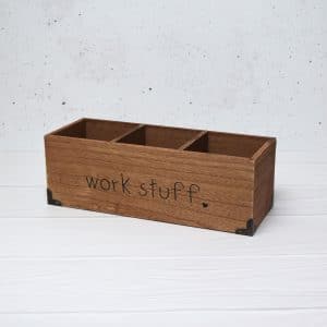 Caja de madera para té rectangular