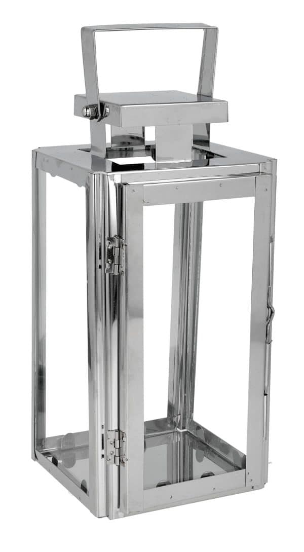Farol Candelabro De Metal Y Vidrio
