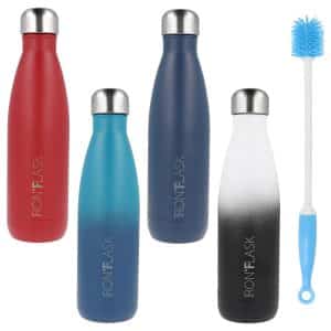 Cantimplora De Acero 500Ml Combinada Con Cepillo