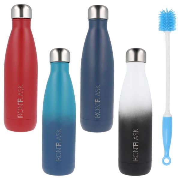 Cantimplora De Acero 500Ml Combinada Con Cepillo