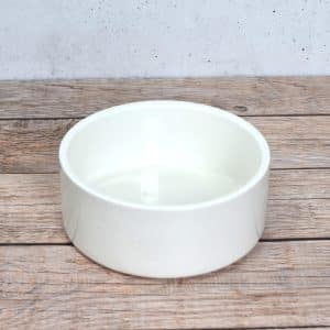 Bowl Cilindrico De Ceramica Blanca