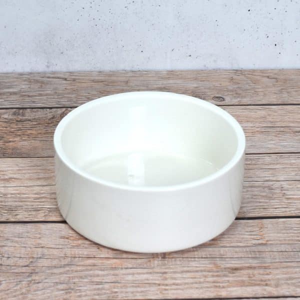 Bowl Cilindrico De Ceramica Blanca