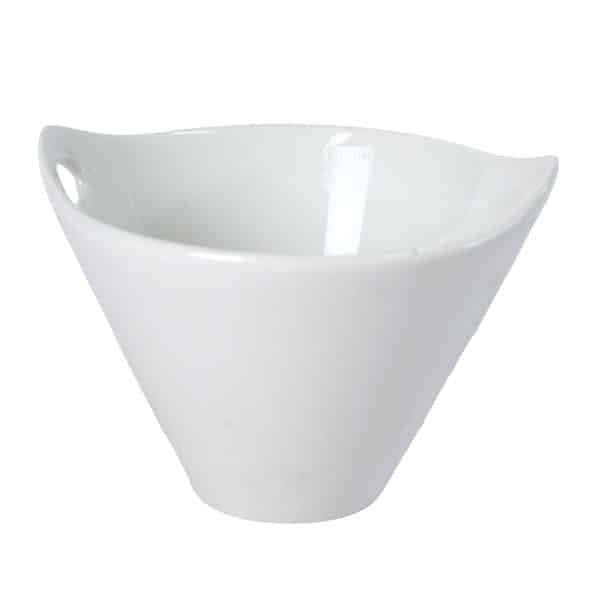 Bowl de cerámica blanco con asas - Imagen 2