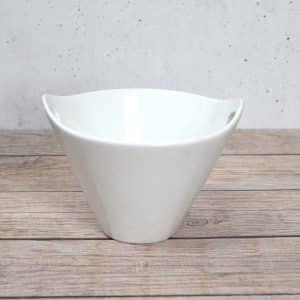 Bowl de cerámica blanco con asas