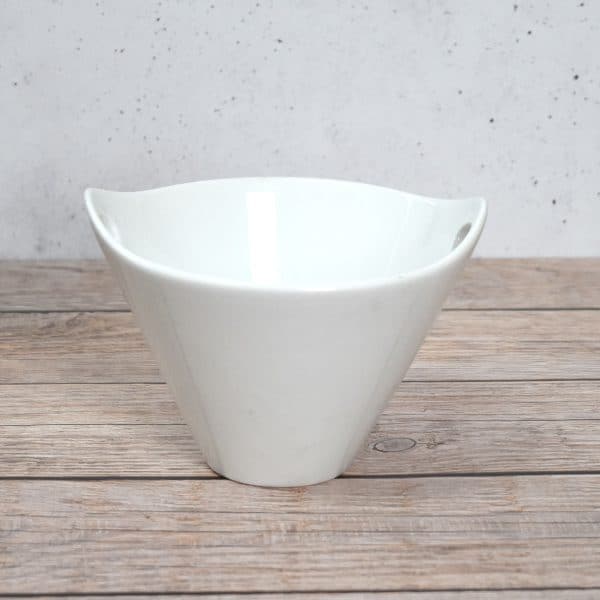 Bowl de cerámica blanco con asas