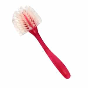 Cepillo curvo para baño o cocina de plástico