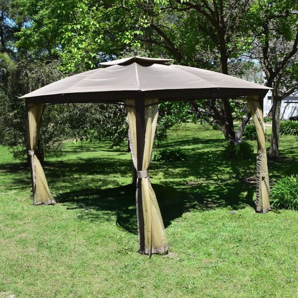 Gazebo De Aluminio Con Mosquitero 3.4M X 2.75M X 2.8M