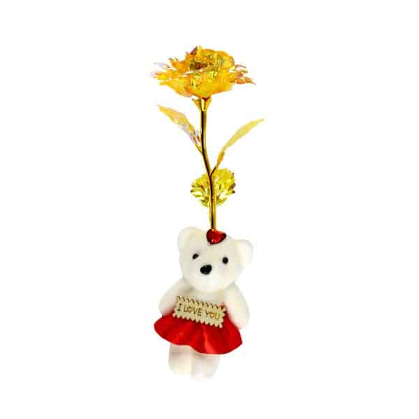 Osito Con Flor De Peluche - Imagen 2