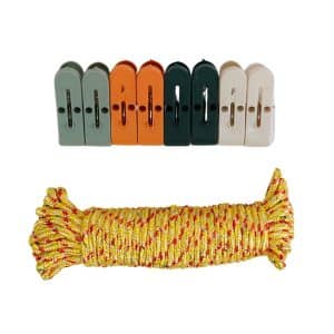 Cuerda Para Ropa Con Palillos