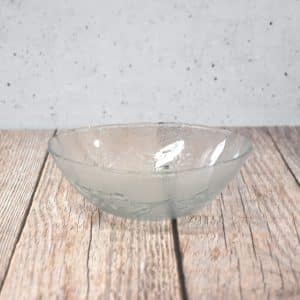 Bowl De Vidrio Labrado De Flores