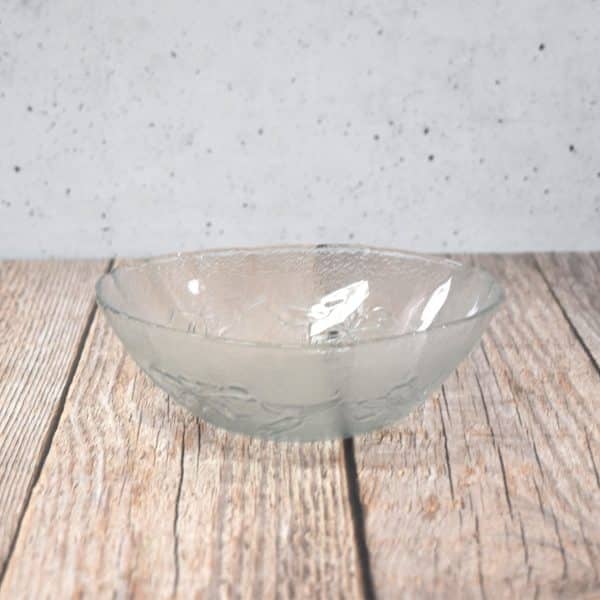 Bowl De Vidrio Labrado De Flores
