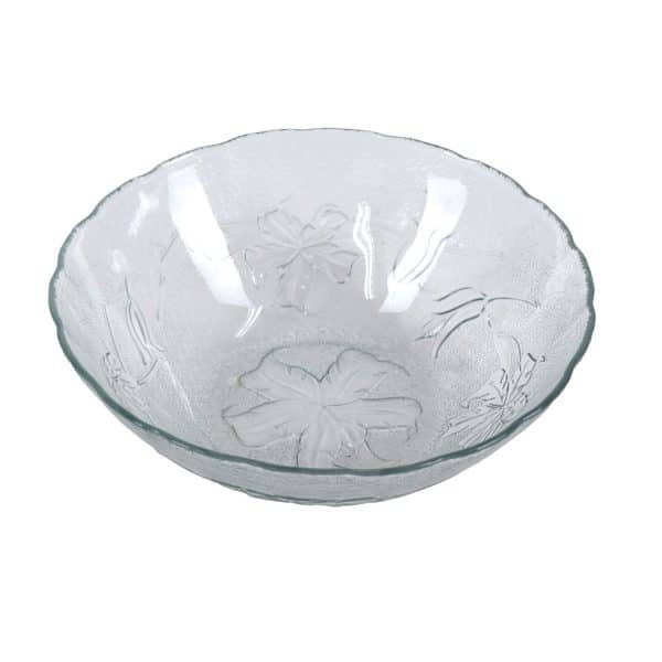Bowl De Vidrio Labrado De Flores - Imagen 3