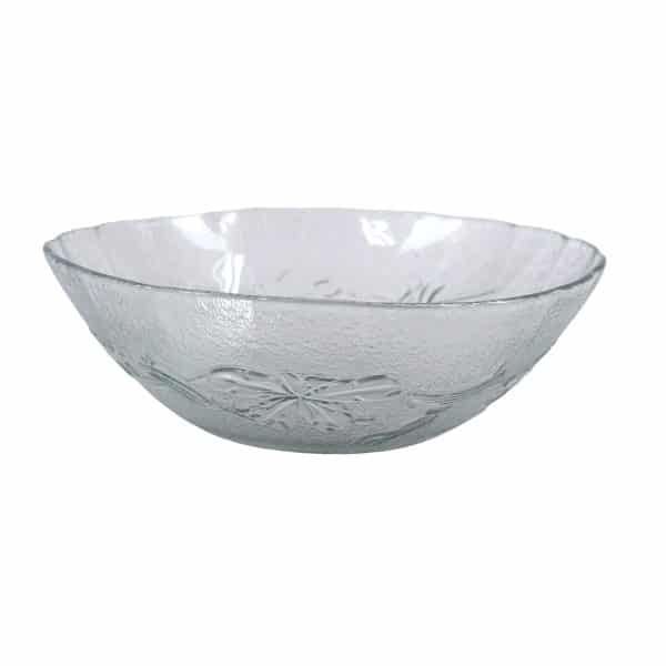 Bowl De Vidrio Labrado De Flores - Imagen 2