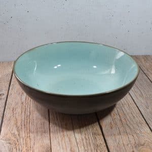 Bowl De Cerámica Celeste Veteado