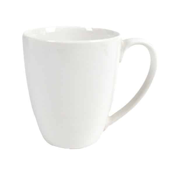 Taza De Desayuno De Cerámica Blanca