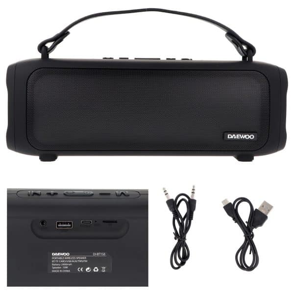 Parlante Portatil Rectangular Daewoo Con Usb Y Bluetooth - Imagen 3