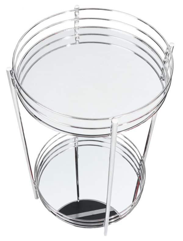 Mesa Auxiliar De Metal Y Vidrio De 2 Pisos - Imagen 3